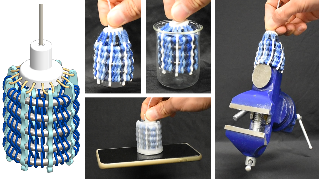 Hydraulically actuated soft tubular gripper